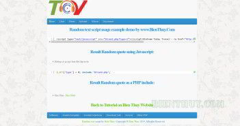 PHP Random Quotes – Random Text script PHP Random Quotes – Random Text script