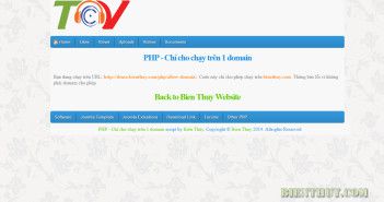 PHP – Chỉ cho chạy trên 1 domain PHP – Chỉ cho chạy trên 1 domain