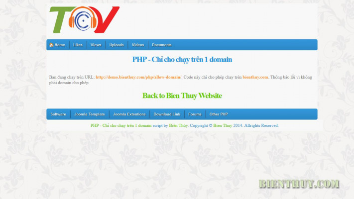 PHP – Chỉ cho chạy trên 1 domain