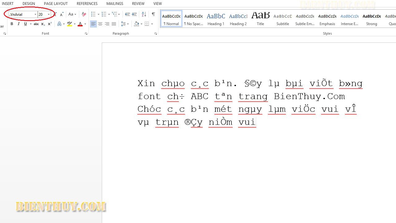 vietnamese font for microsoft word 2013