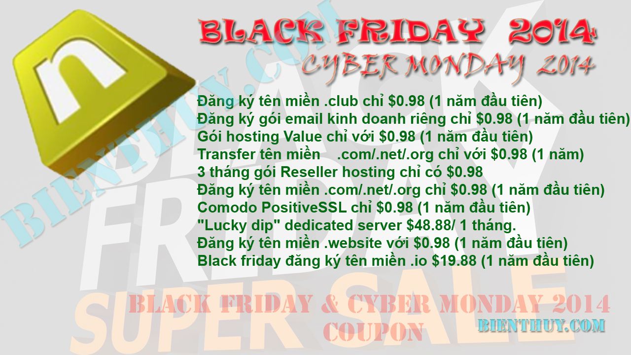 Name Cheap - Black friday & Cyber Monday 2014 Coupon
