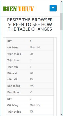 Responsive Table With Bootstrap, Css3 Responsive Table