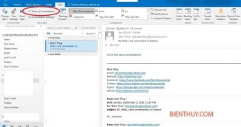 Gộp nhiều email cùng chủ để – view email messages by conversation Gộp nhiều email cùng chủ để