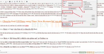 Phần mềm chuyển font VNTime hoặc VNI sang Time New Roman Phần mềm chuyển font VNTime sang Time New Roman